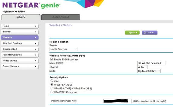 Change Password netgear