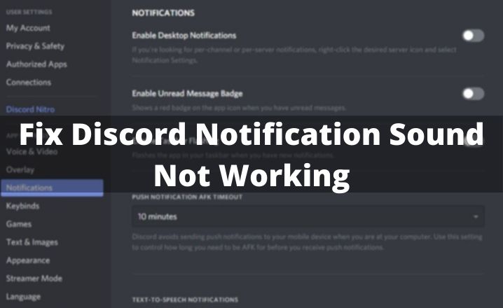 Discord Notification Sound Not Working
