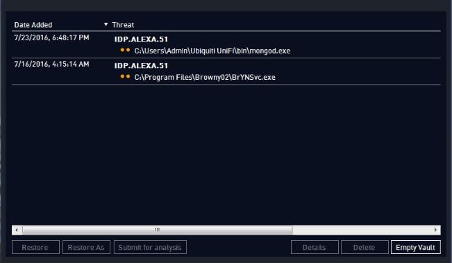 idp alexa 51 virus and drobo dashboard