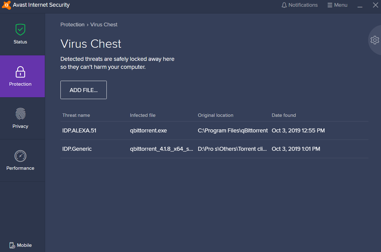 avast report file as false positive