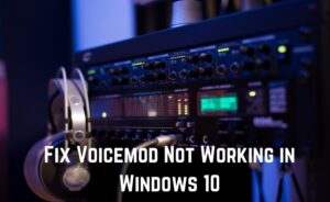 Voicemod Not Working in Windows 10