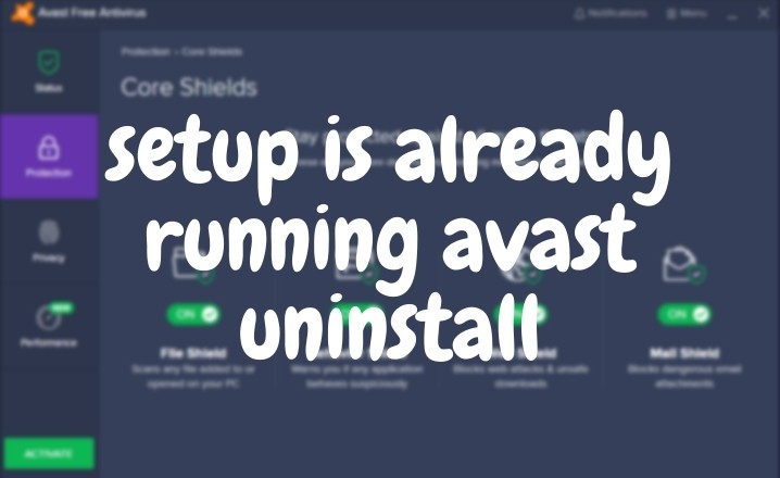 Avast Setup is already running