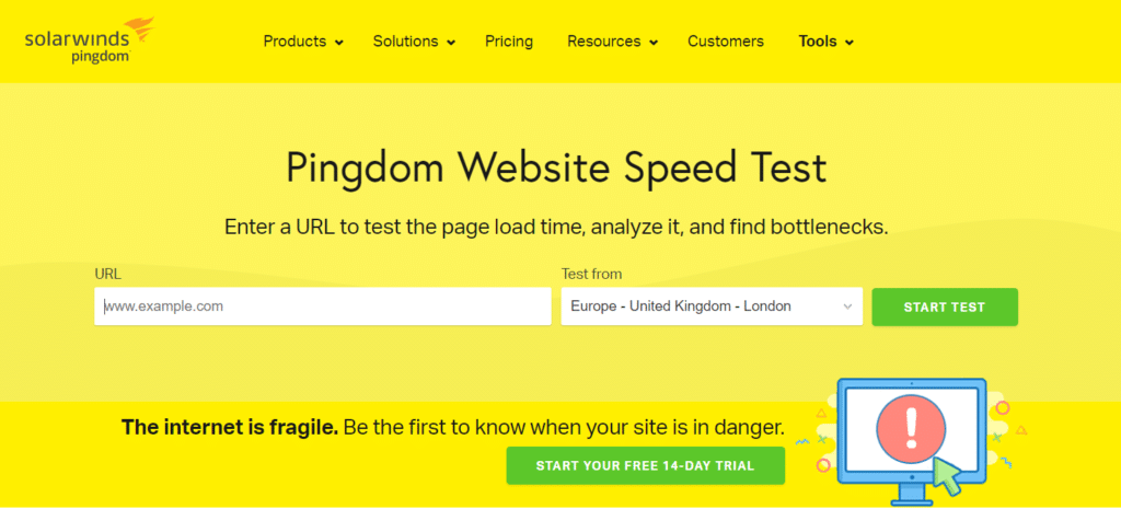 Pingdom Speed Test