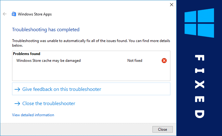 Windows Store Cache May Be Damaged