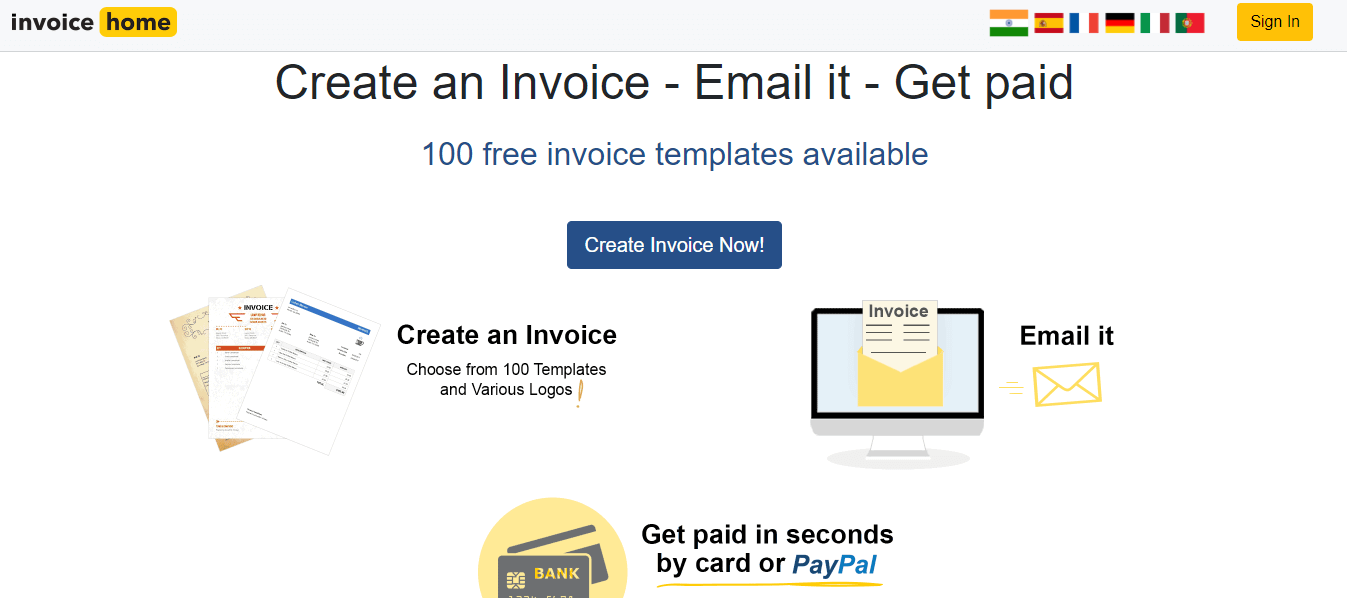 invoice home 