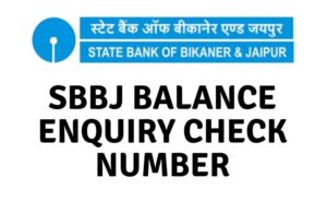 SBBJ Balance Enquiry Check Number