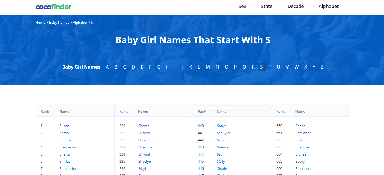 baby girl names