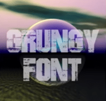 grungy typeface