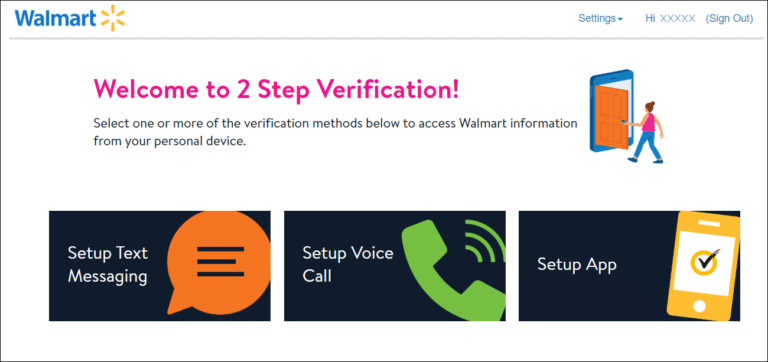 Walmartone 2-Step Verification