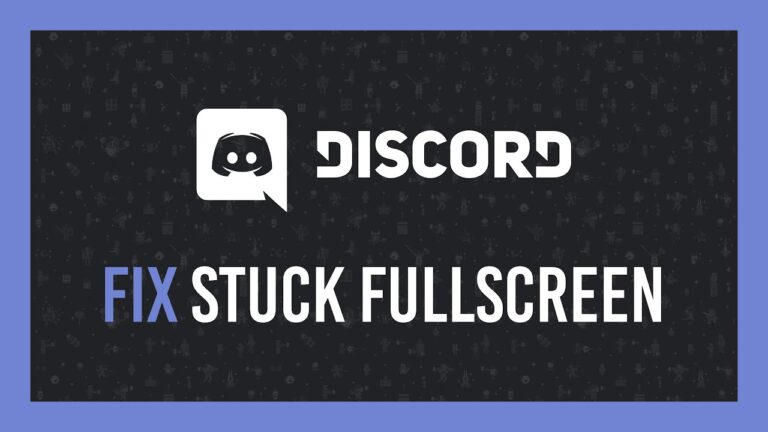 discord is stuck in fullscreen mode