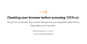 Checking Your Browser Before Accessing message