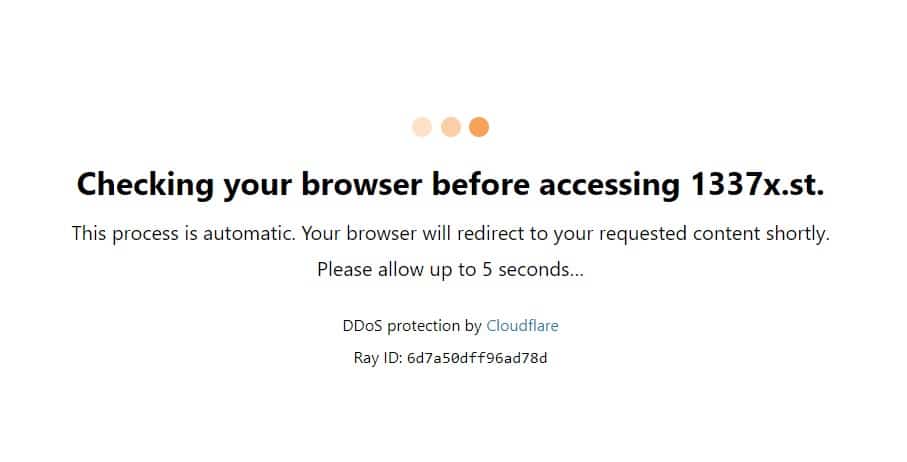 Checking Your Browser Before Accessing message