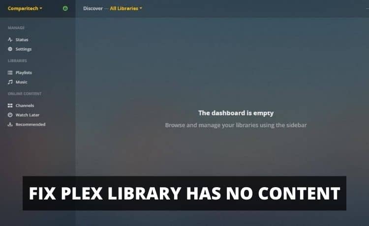 plex library has no content