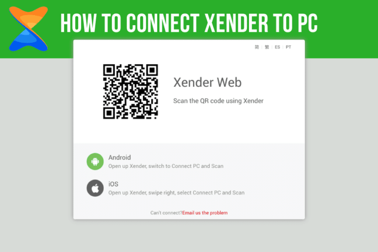 how to connect xender to pc