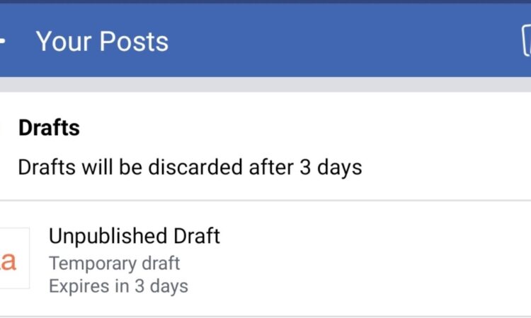 How To Find Drafts on Facebook App