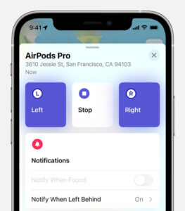 Find my airpods