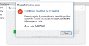 Error Code 0x80070005