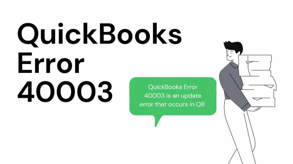 QuickBooks Error 40003