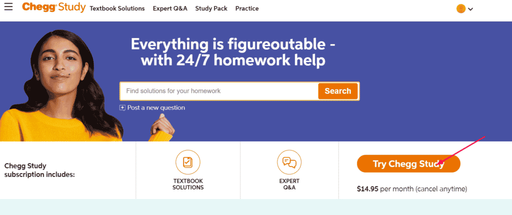 Try Chegg Study for Free