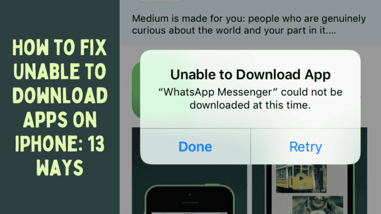 Unable to Download Apps On iPhone