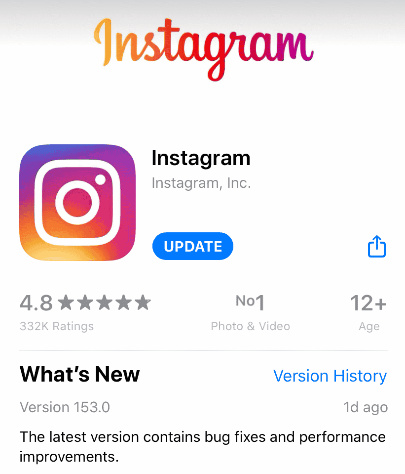 Update Instagram