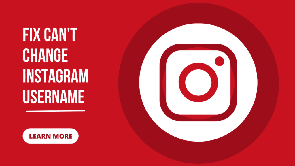 Can't Change Instagram Username