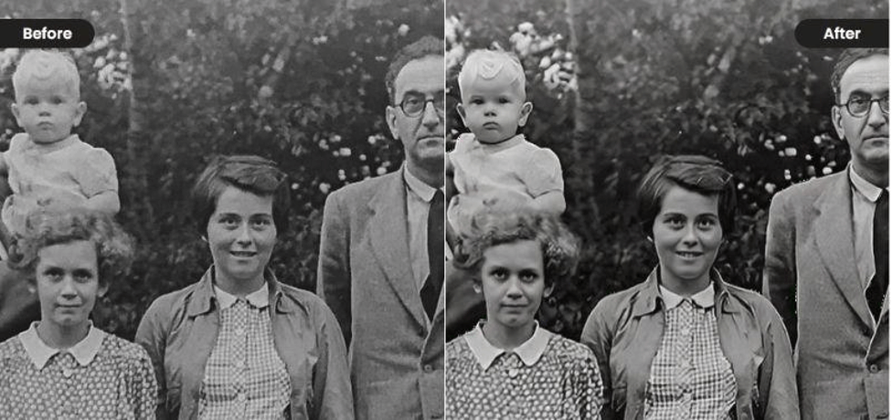 Enhanced Old Family Portrait