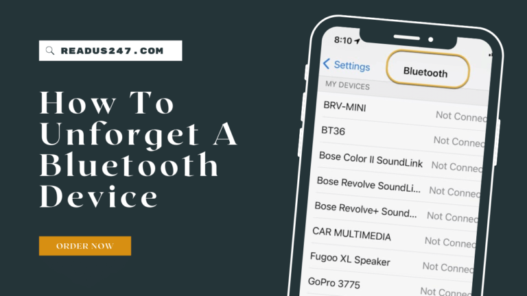 Unforget A Bluetooth Device