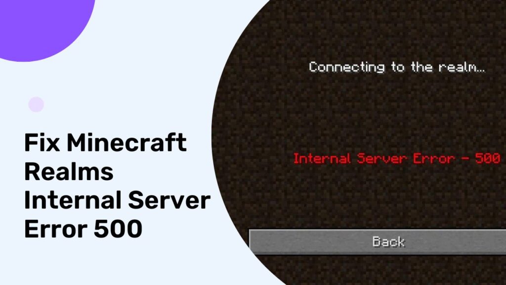 realms server error 500