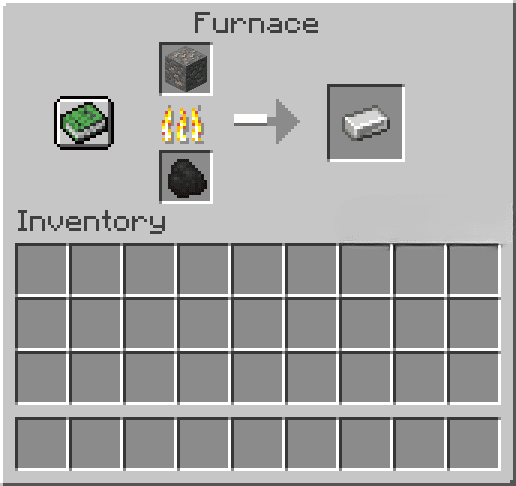 Crafting iron ingots