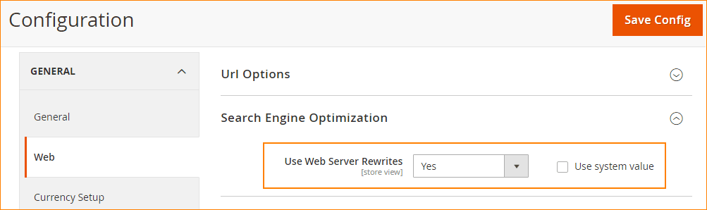 Enable Search-friendly URLs in Magento 2