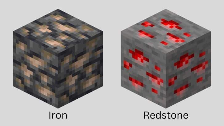 Identify Iron and Redstone