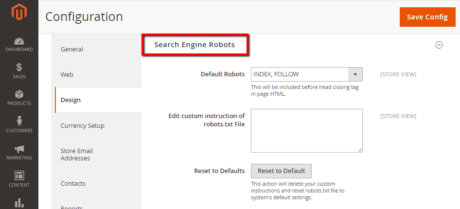 Modify Robots.txt file