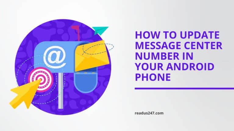 Update Message Center Number