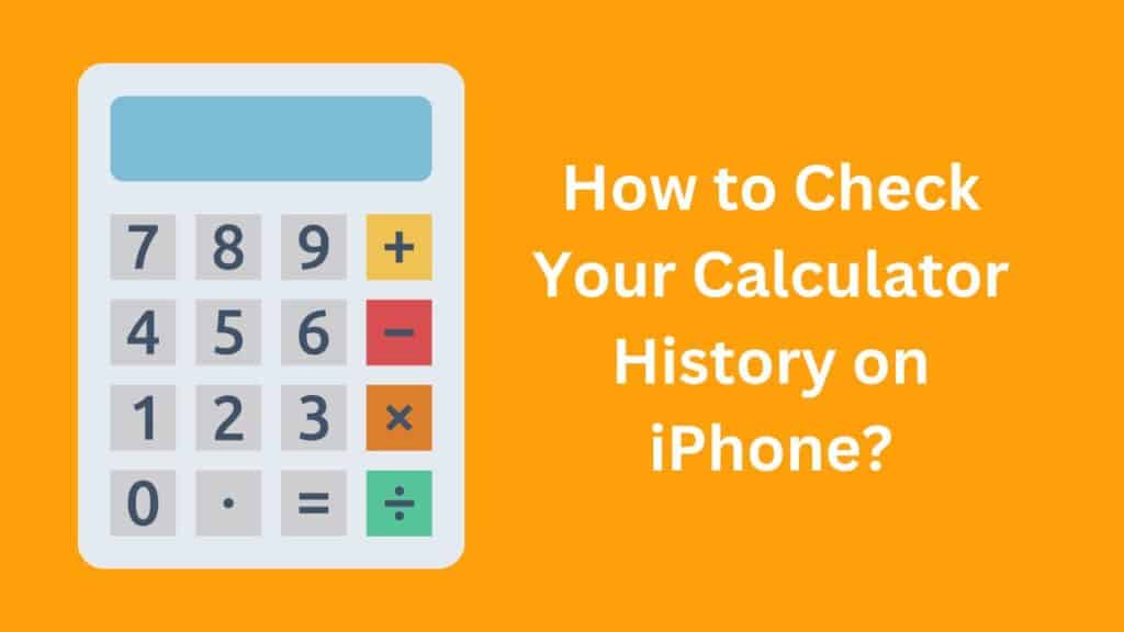 Calculator History on iPhone