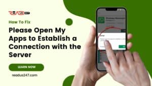Please Open My Apps to Establish a Connection with the Server