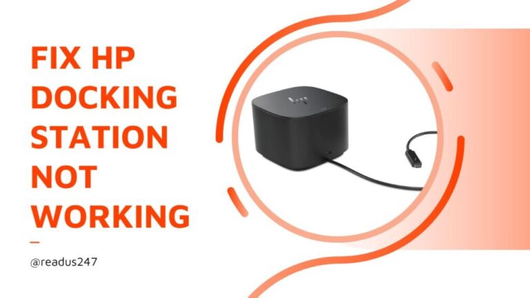 hp docking station not working