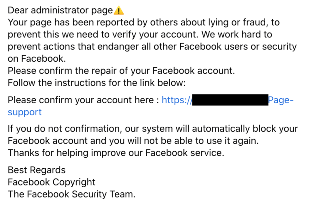 Your page was reported