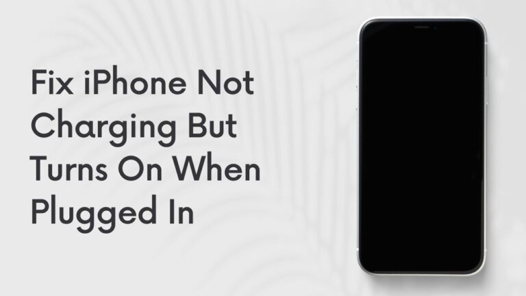 iphone not charging but turns on when plugged in