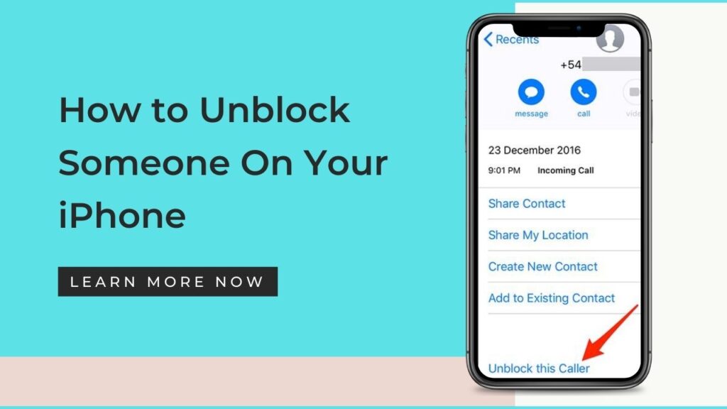 unblock someone on your iPhone