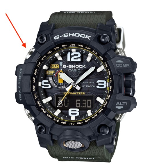 Adjust Button on G-Shock Watch