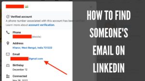 how to find someone's email on linkedin
