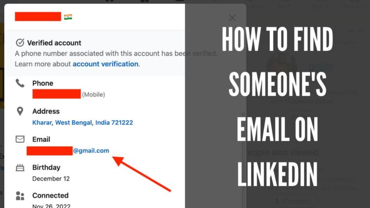 how to find someone's email on linkedin