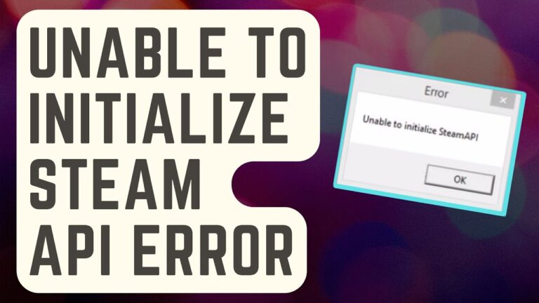 Unable to Initialize Steam API Error