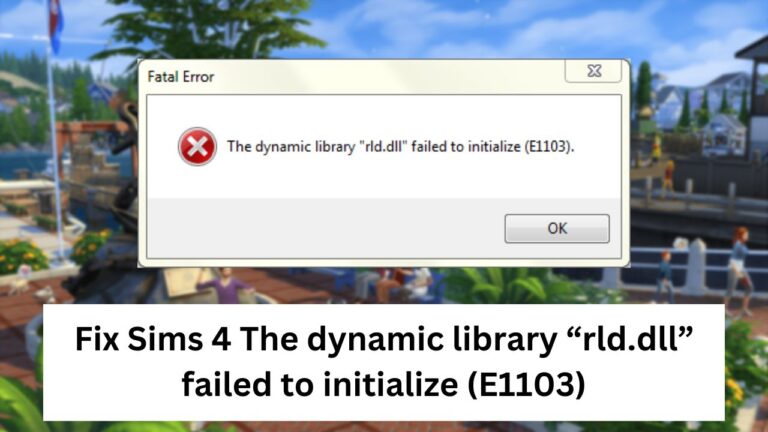fix Sims 4 The dynamic library “rld.dll” failed to initialize