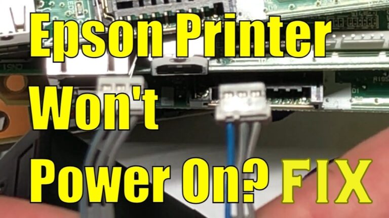 Epson Printer Won't Turn On