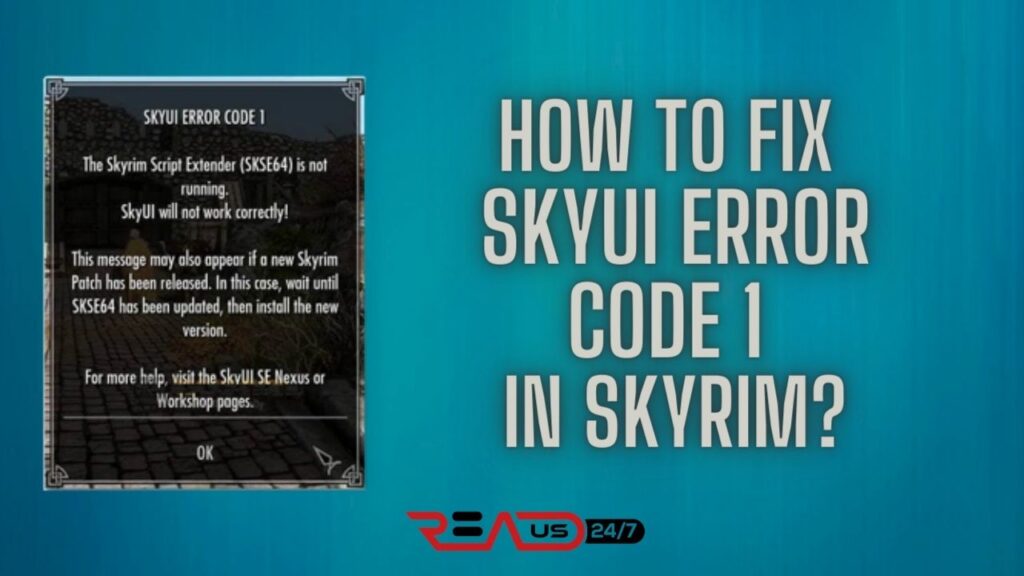 Fix SKYUI Error Code 1