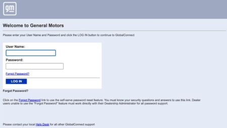 GM Global Connect Login
