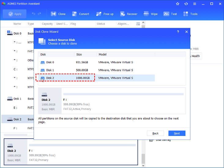 Select Source Disk