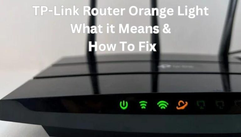 TP-Link Router Orange Light